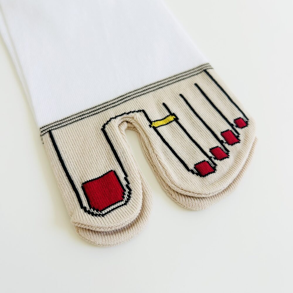 PEDICURE PRINT TABI-SOCKS [monotone] image 2