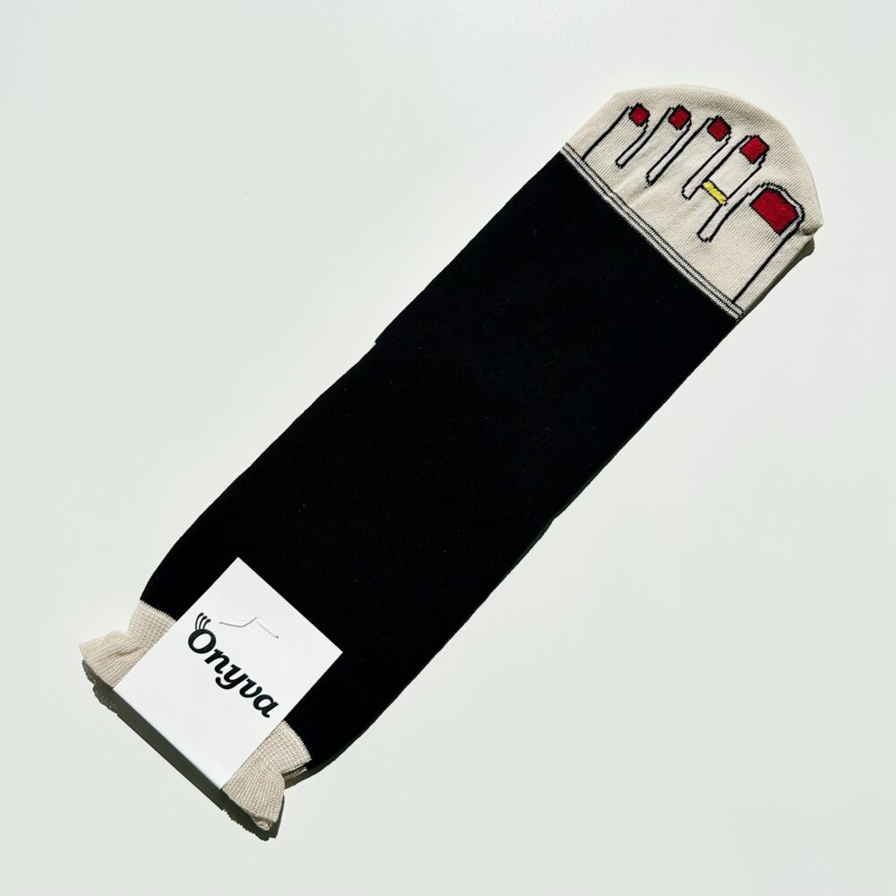 PEDICURE PRINT SOCKS [color]<span> - </span>black image