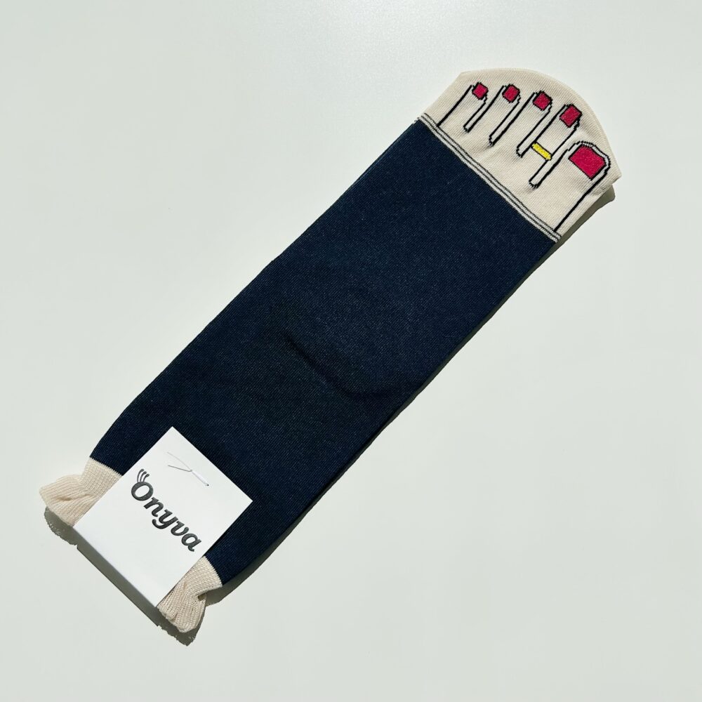 PEDICURE PRINT TABI-SOCKS [monotone]<span> - </span>black image