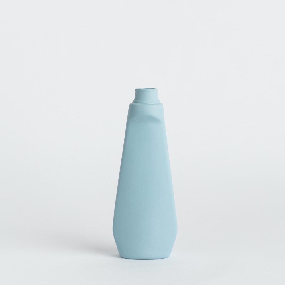 PORCELAIN BOTTLE VASE  #4<span> - </span>light blue image