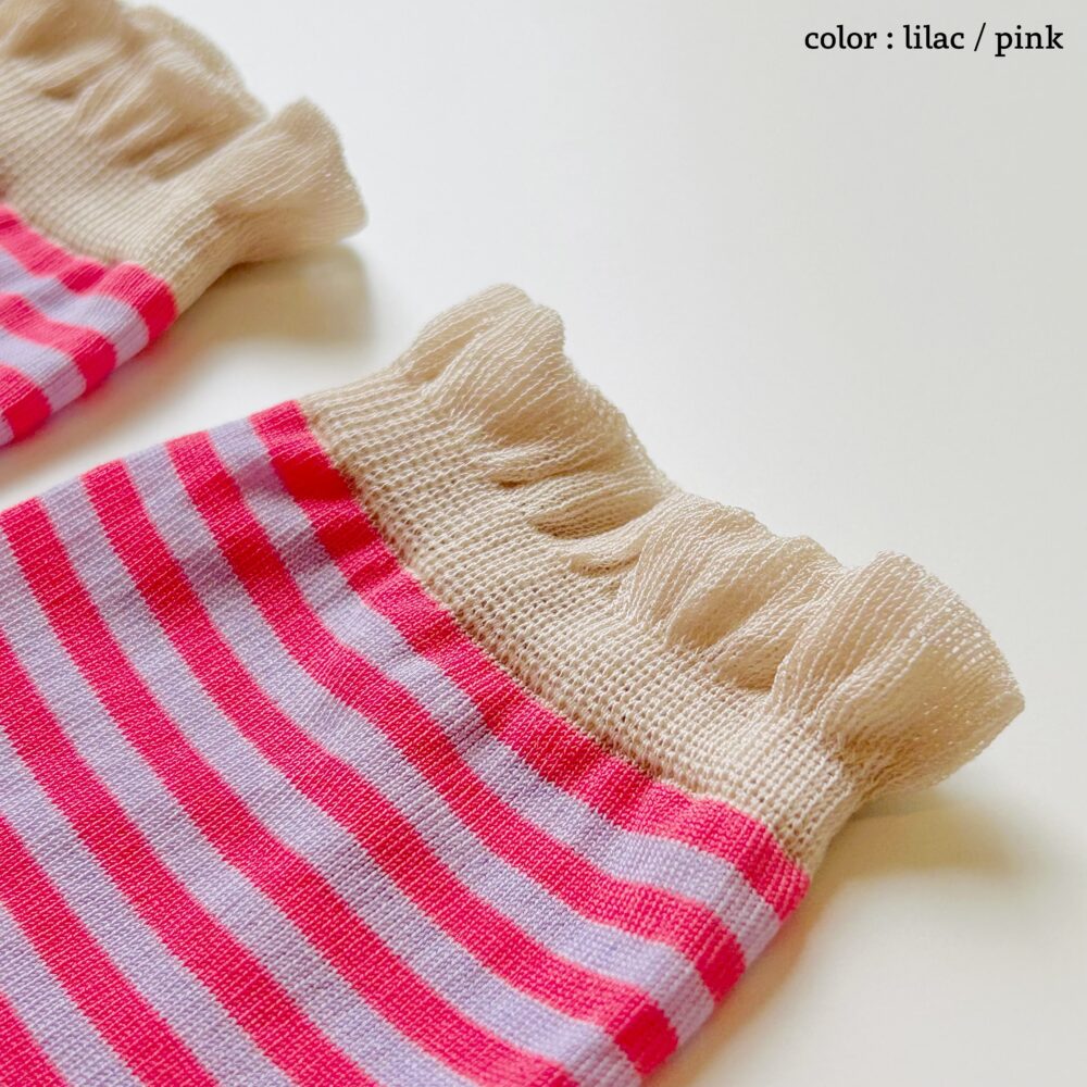 PEDICURE PRINT SOCKS [stripe] image 2
