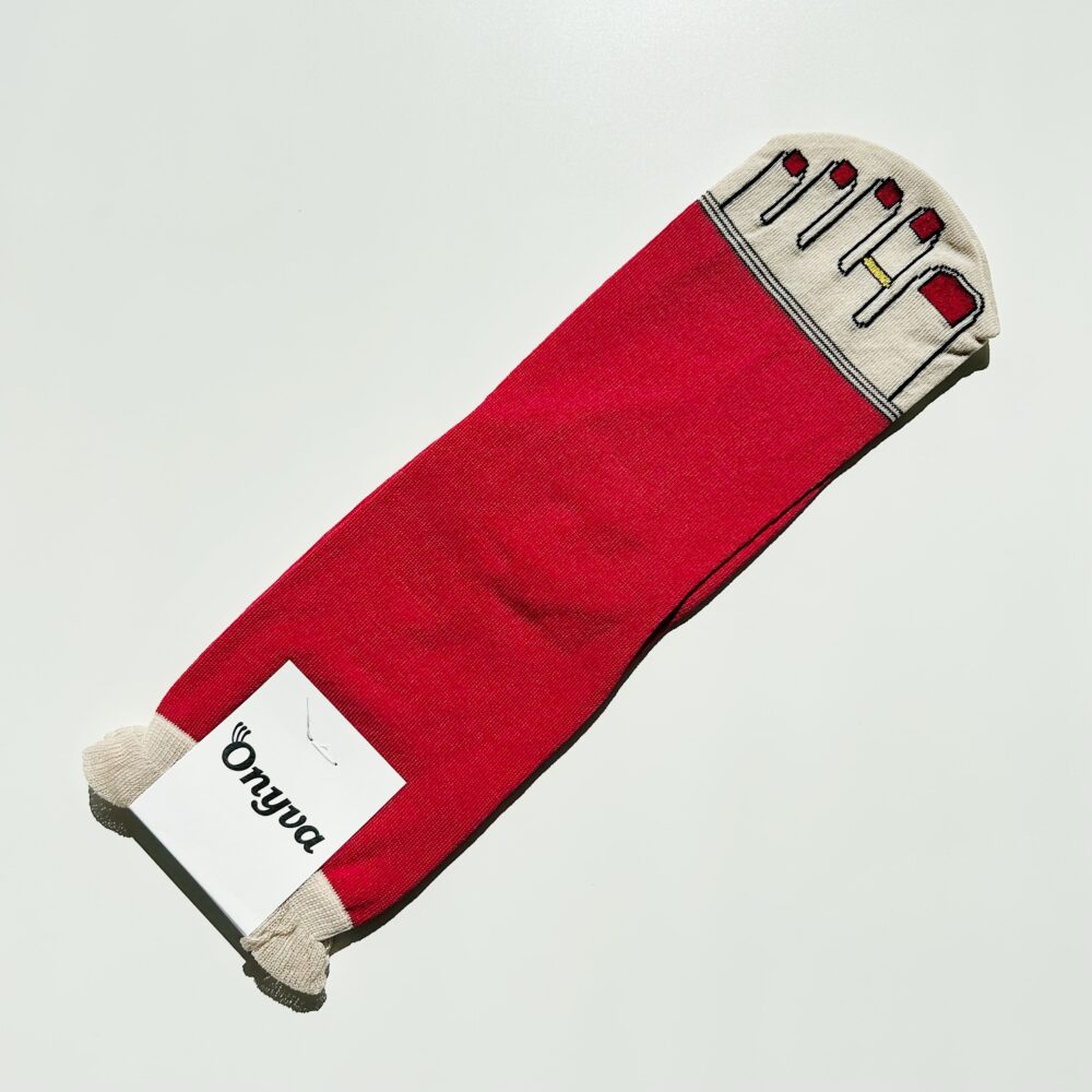 PEDICURE PRINT SOCKS [color]<span> - </span>red image