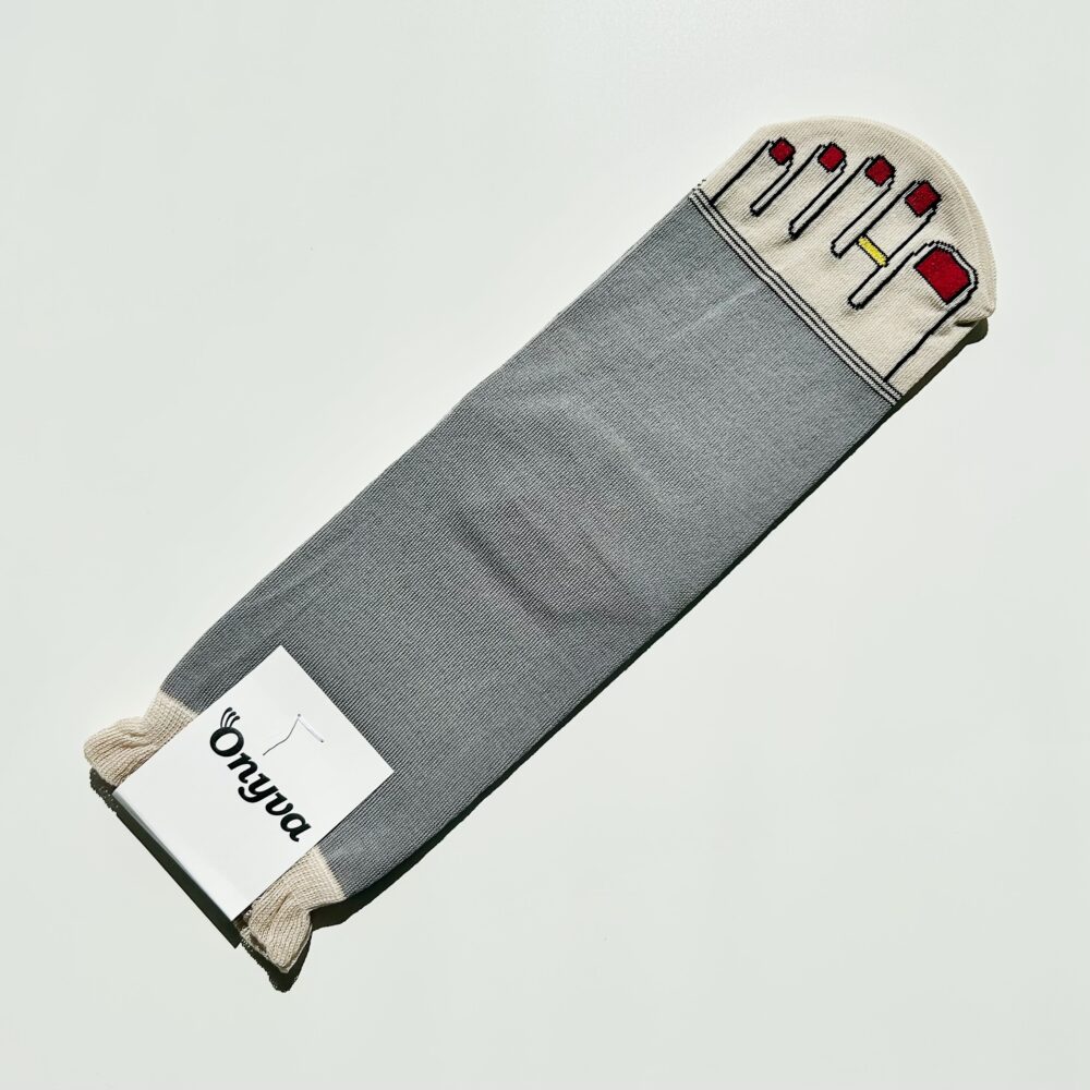 PEDICURE PRINT SOCKS [color]<span> - </span>grey image