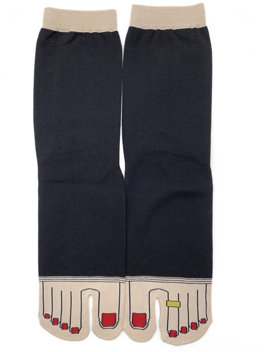 PEDICURE PRINT TABI-SOCKS [monotone] image 0