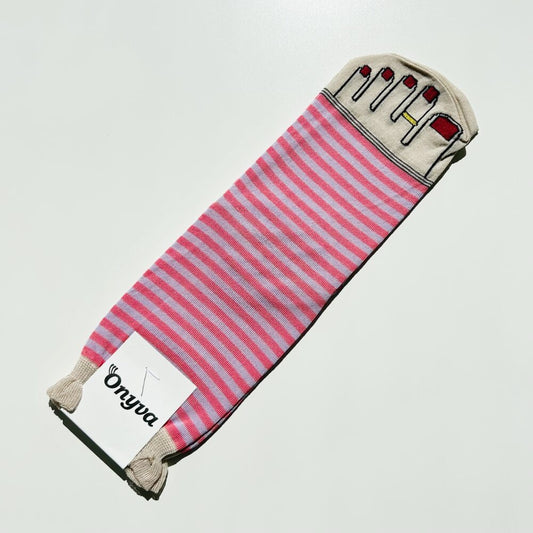 PEDICURE PRINT SOCKS [stripe] image 0