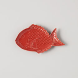 SEA BREAM – Porcelain Plate [L / red]