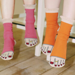 PEDICURE PRINT SOCKS [color]