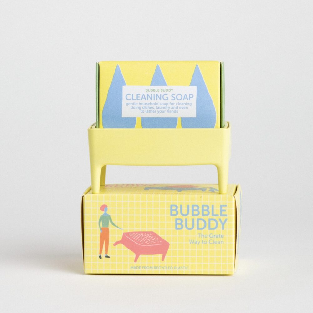 BUBBLE BUDDY KIT - Soap Dish with Grater (included Soap) 5 bubble buddy kit mellow yellow 3