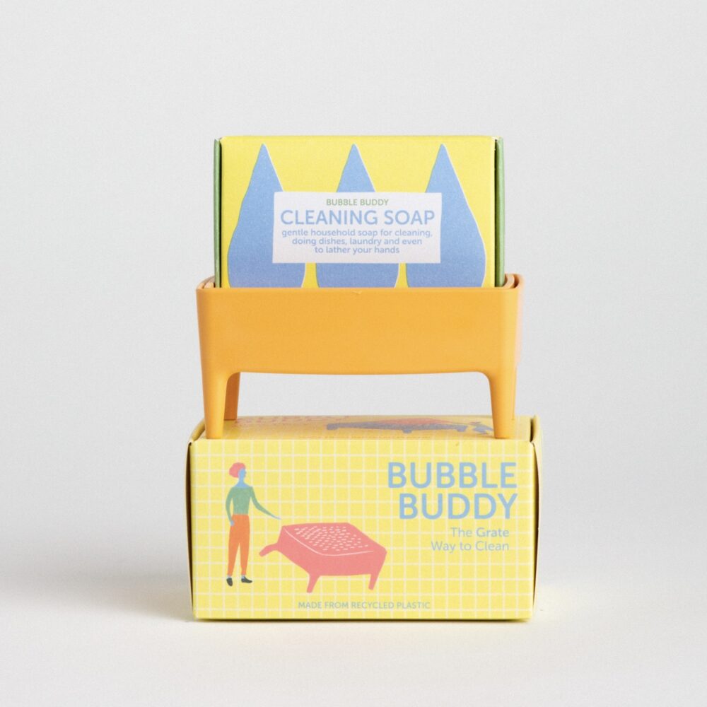 BUBBLE BUDDY KIT - Soap Dish with Grater (included Soap) 7 bubble buddy kit salmony 3